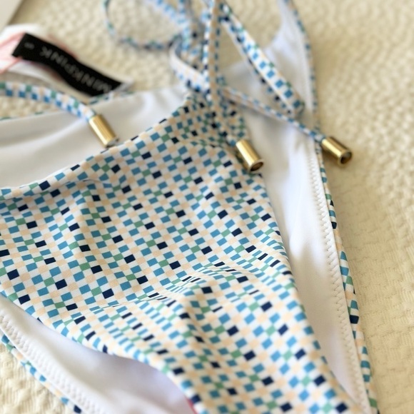 Mink Pink Swim Zephyr Tie Side Bikini Bottoms Size S - Picture 12 of 12